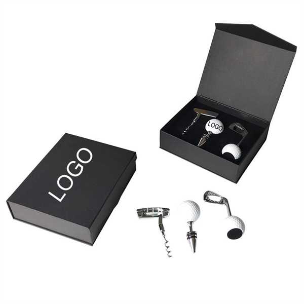 Novelty Golf Ball Wine Stopper Beer opener Gift Set - Novelty Golf Ball Wine Stopper Beer opener Gift Set - Image 0 of 4