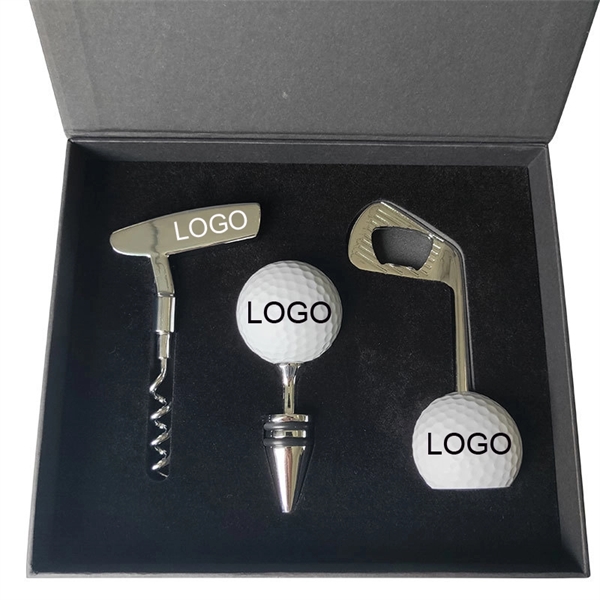 Novelty Golf Ball Wine Stopper Beer opener Gift Set - Novelty Golf Ball Wine Stopper Beer opener Gift Set - Image 2 of 4