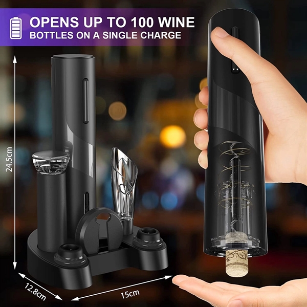 6 Pieces Electric Wine Bottle Opener Gift Set - 6 Pieces Electric Wine Bottle Opener Gift Set - Image 2 of 5