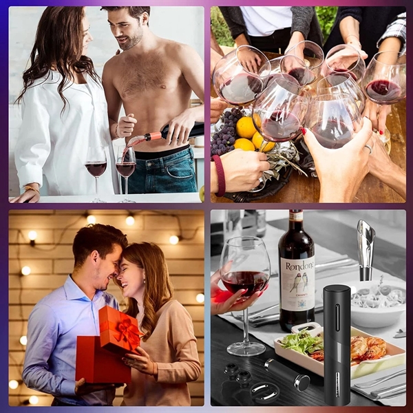 6 Pieces Electric Wine Bottle Opener Gift Set - 6 Pieces Electric Wine Bottle Opener Gift Set - Image 5 of 5