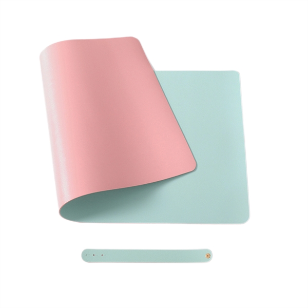 Dual Sided PU Leather Desk Mat Protector Non-Slip Mouse Pad - Dual Sided PU Leather Desk Mat Protector Non-Slip Mouse Pad - Image 3 of 11