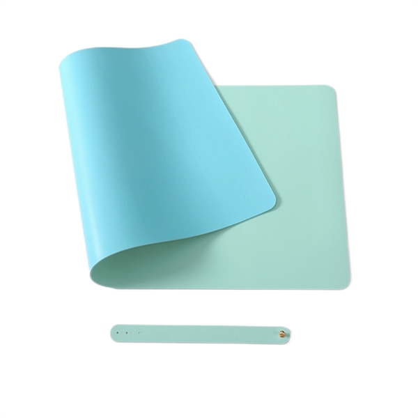 Dual Sided PU Leather Desk Mat Protector Non-Slip Mouse Pad - Dual Sided PU Leather Desk Mat Protector Non-Slip Mouse Pad - Image 4 of 11