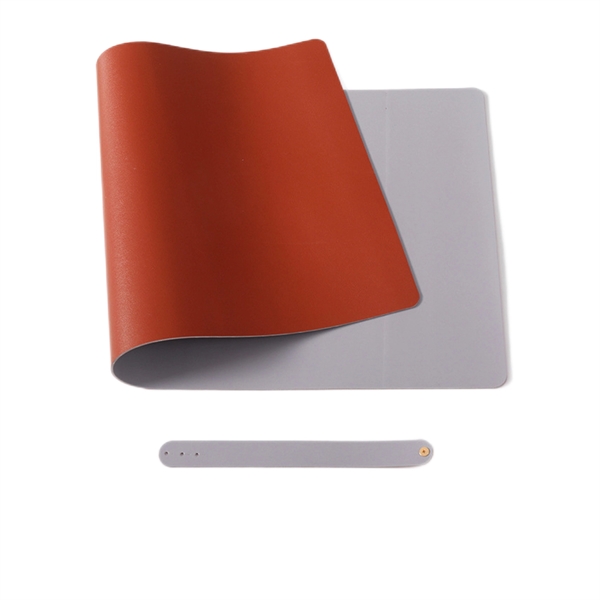 Dual Sided PU Leather Desk Mat Protector Non-Slip Mouse Pad - Dual Sided PU Leather Desk Mat Protector Non-Slip Mouse Pad - Image 5 of 11