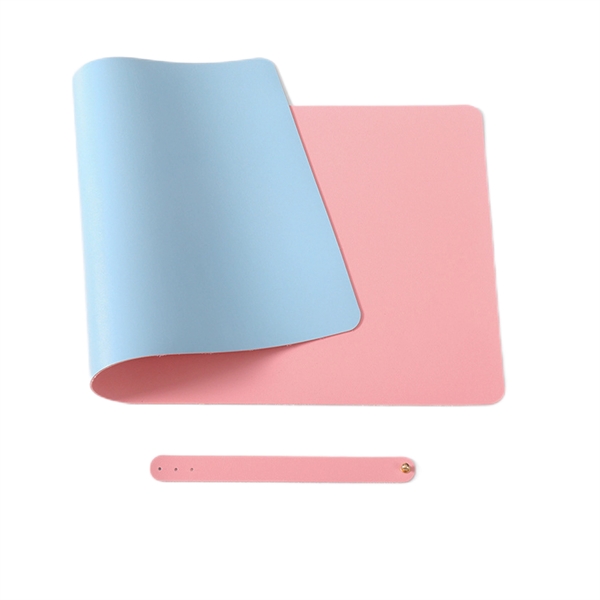 Dual Sided PU Leather Desk Mat Protector Non-Slip Mouse Pad - Dual Sided PU Leather Desk Mat Protector Non-Slip Mouse Pad - Image 6 of 11