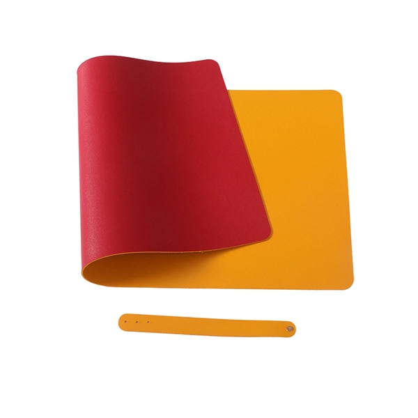 Dual Sided PU Leather Desk Mat Protector Non-Slip Mouse Pad - Dual Sided PU Leather Desk Mat Protector Non-Slip Mouse Pad - Image 9 of 11