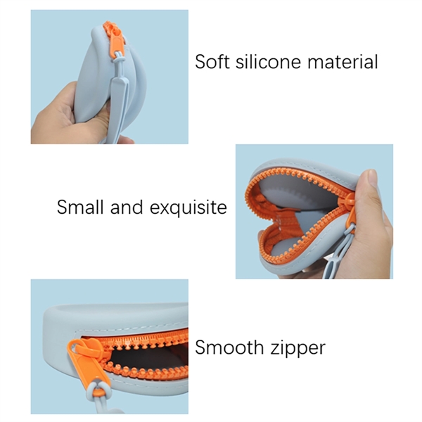 Small Silicone Coin Purse Change Storage Bag - Small Silicone Coin Purse Change Storage Bag - Image 3 of 3