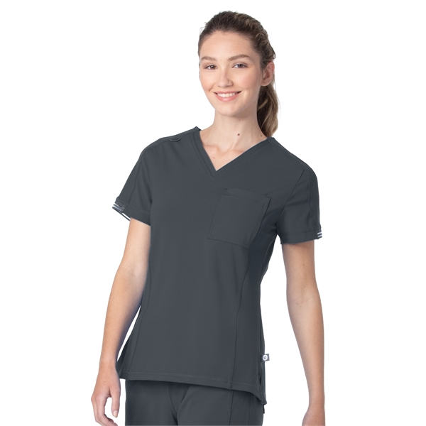 Urbane Impulse Women's 1-Pocket V-Neck Scrub Top - Urbane Impulse Women's 1-Pocket V-Neck Scrub Top - Image 2 of 5