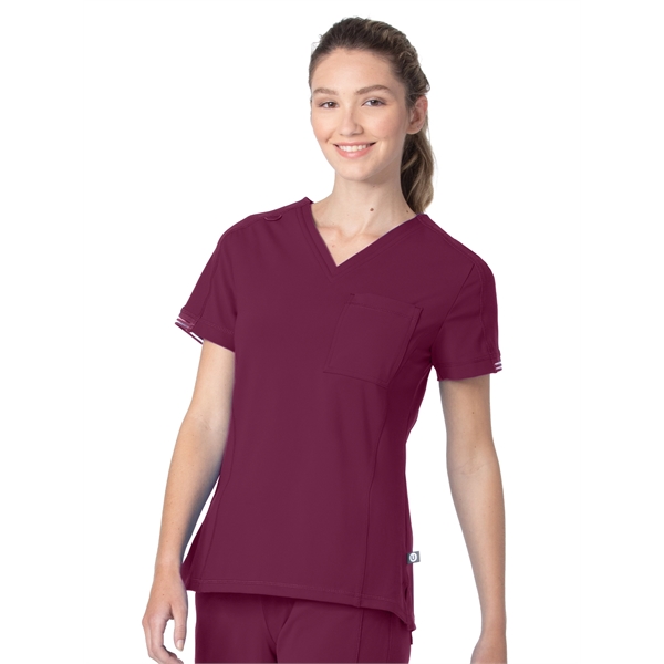 Urbane Impulse Women's 1-Pocket V-Neck Scrub Top - Urbane Impulse Women's 1-Pocket V-Neck Scrub Top - Image 4 of 5