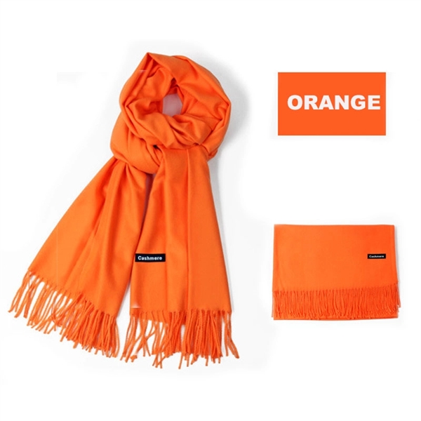 Scarfs Large Soft Silky Faux Cashmere Shawls Wraps in Solid - Scarfs Large Soft Silky Faux Cashmere Shawls Wraps in Solid - Image 0 of 3