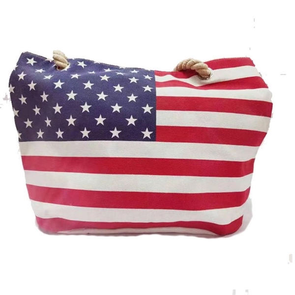 Stars And Stripes USA Flag Canvas Tote Bag - Stars And Stripes USA Flag Canvas Tote Bag - Image 2 of 4