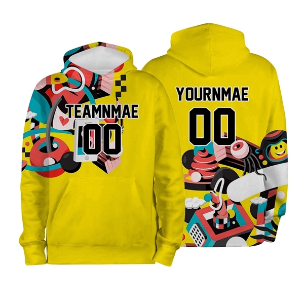 Hoodie 7.37 oz Polyester Full Dye Sublimation - Hoodie 7.37 oz Polyester Full Dye Sublimation - Image 0 of 2