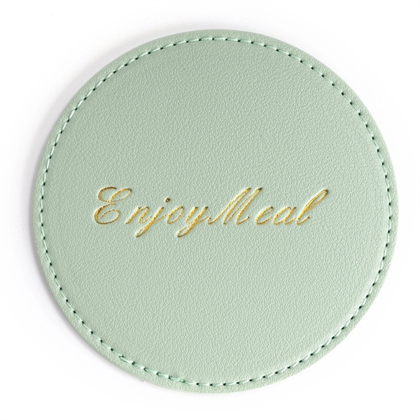 Vintage Round Leather Coaster - Vintage Round Leather Coaster - Image 1 of 10