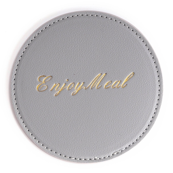 Vintage Round Leather Coaster - Vintage Round Leather Coaster - Image 2 of 10