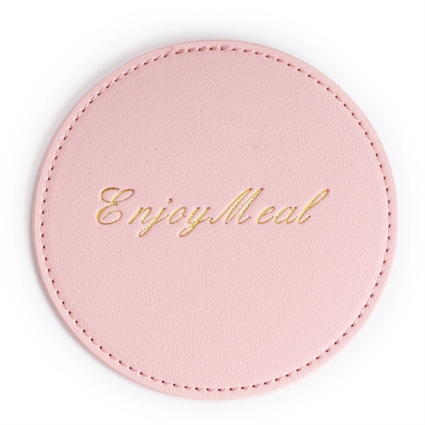 Vintage Round Leather Coaster - Vintage Round Leather Coaster - Image 5 of 10