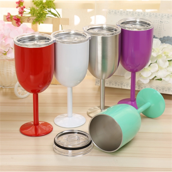 10oz Stainless Steel Wine Glass - 10oz Stainless Steel Wine Glass - Image 1 of 3