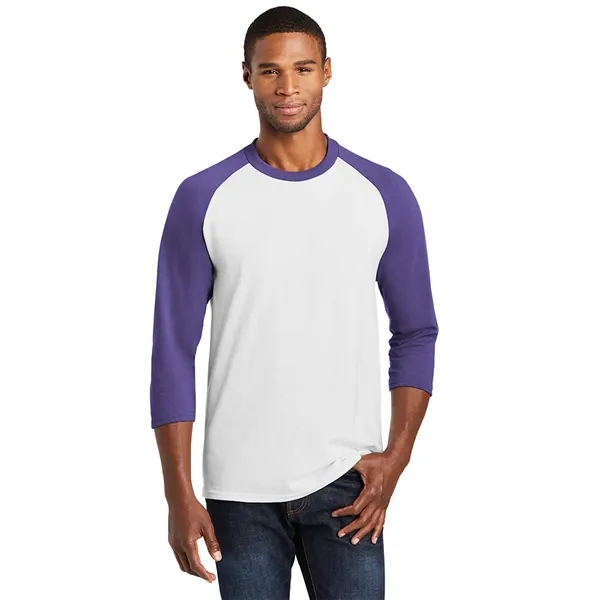 Port & Company® Core Blend 3/4-Sleeve Raglan Tee - Port & Company® Core Blend 3/4-Sleeve Raglan Tee - Image 5 of 7
