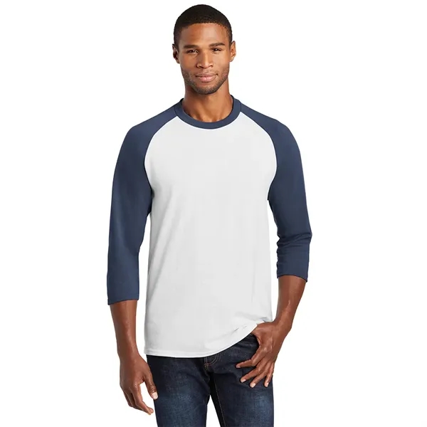 Port & Company® Core Blend 3/4-Sleeve Raglan Tee - Port & Company® Core Blend 3/4-Sleeve Raglan Tee - Image 4 of 7