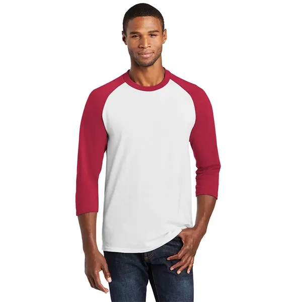 Port & Company® Core Blend 3/4-Sleeve Raglan Tee - Port & Company® Core Blend 3/4-Sleeve Raglan Tee - Image 6 of 7