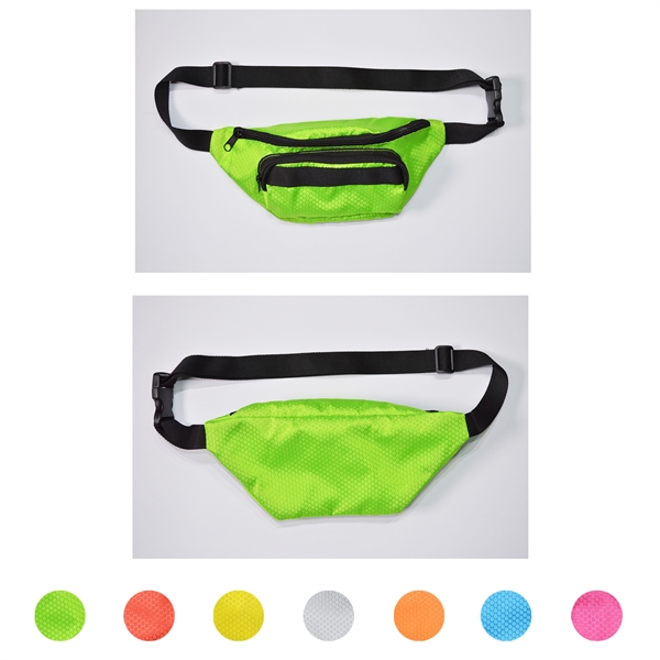 Screen Print  Double  Front Pocket Waist Bag - Screen Print  Double  Front Pocket Waist Bag - Image 0 of 2