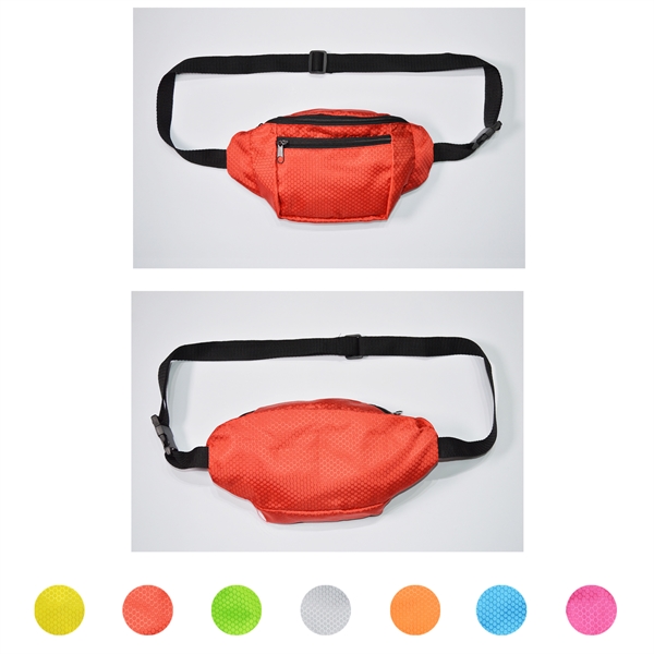 Screen Print  Double  Front Pocket Waist Bag 3 - Screen Print  Double  Front Pocket Waist Bag 3 - Image 0 of 2