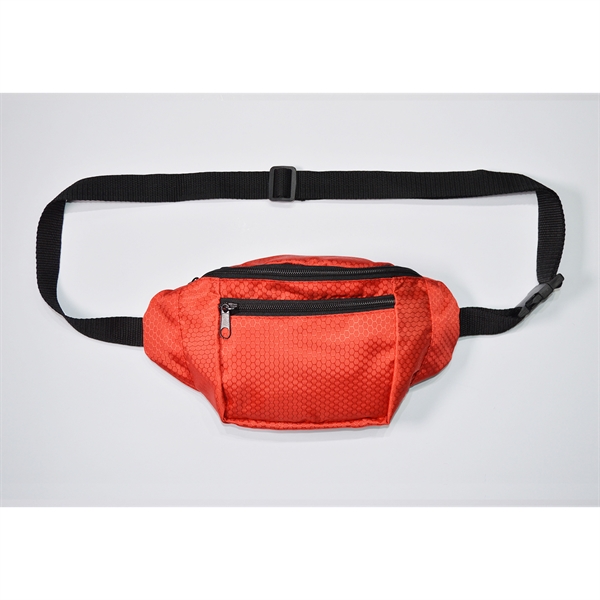 Screen Print  Double  Front Pocket Waist Bag 3 - Screen Print  Double  Front Pocket Waist Bag 3 - Image 1 of 2