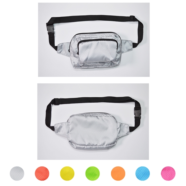 Screen Print  Double  Front Pocket Waist Bag 4 - Screen Print  Double  Front Pocket Waist Bag 4 - Image 0 of 2