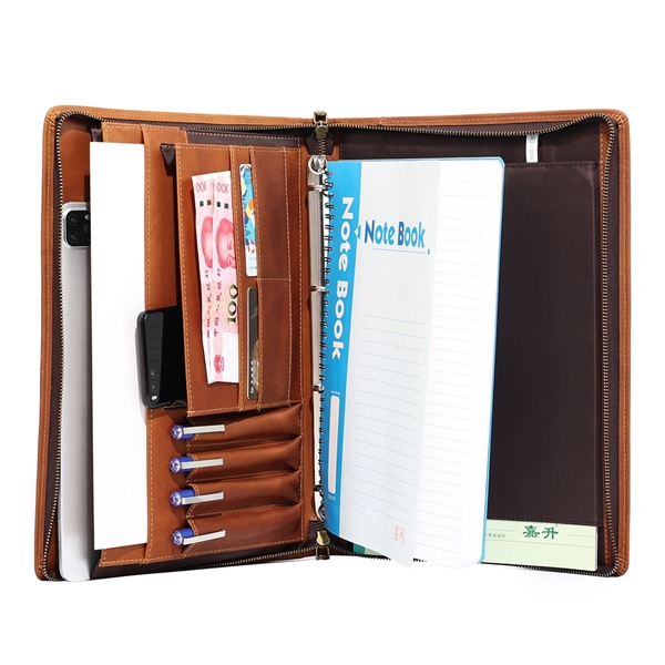 12.9in Pad Holder Padfolio Bag Genuine Leather Case - 12.9in Pad Holder Padfolio Bag Genuine Leather Case - Image 0 of 6
