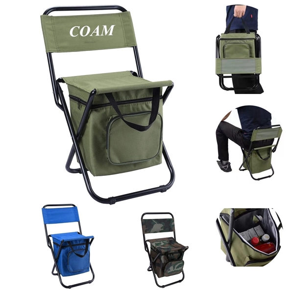 Foldable Camping Chair With Cooler Bag - Foldable Camping Chair With Cooler Bag - Image 0 of 5