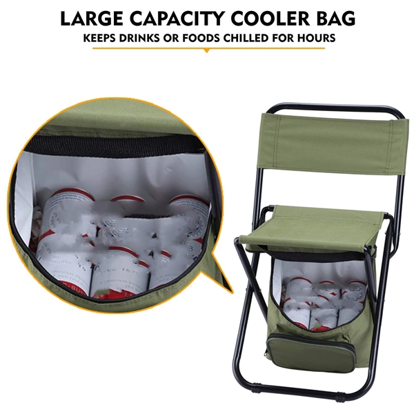 Foldable Camping Chair With Cooler Bag - Foldable Camping Chair With Cooler Bag - Image 4 of 5