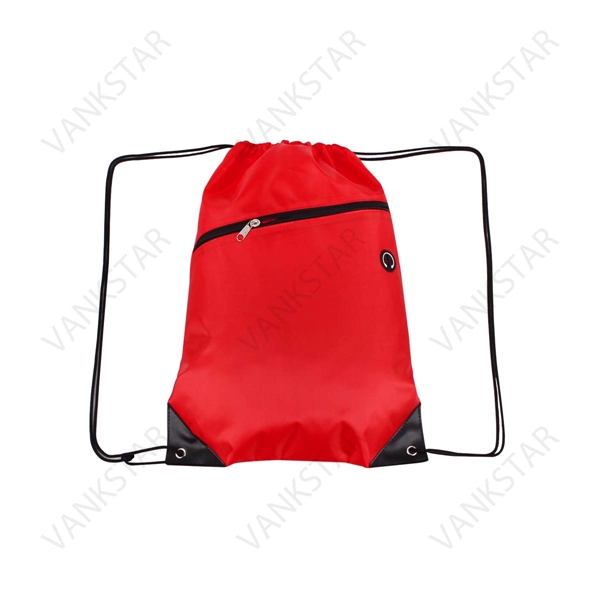 Drawstring Backpack With Earphone Hole - Drawstring Backpack With Earphone Hole - Image 3 of 3