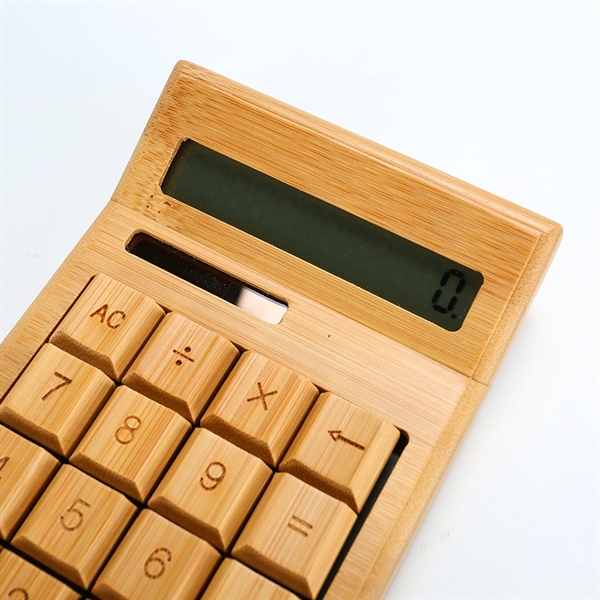 Functional Desktop Solar Power Bamboo Calculators - Functional Desktop Solar Power Bamboo Calculators - Image 3 of 6