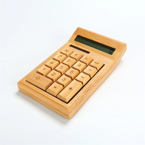 Functional Desktop Solar Power Bamboo Calculators - Functional Desktop Solar Power Bamboo Calculators - Image 4 of 6