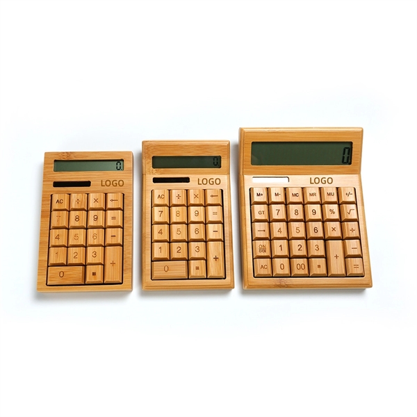 Functional Desktop Solar Power Bamboo Calculators - Functional Desktop Solar Power Bamboo Calculators - Image 5 of 6