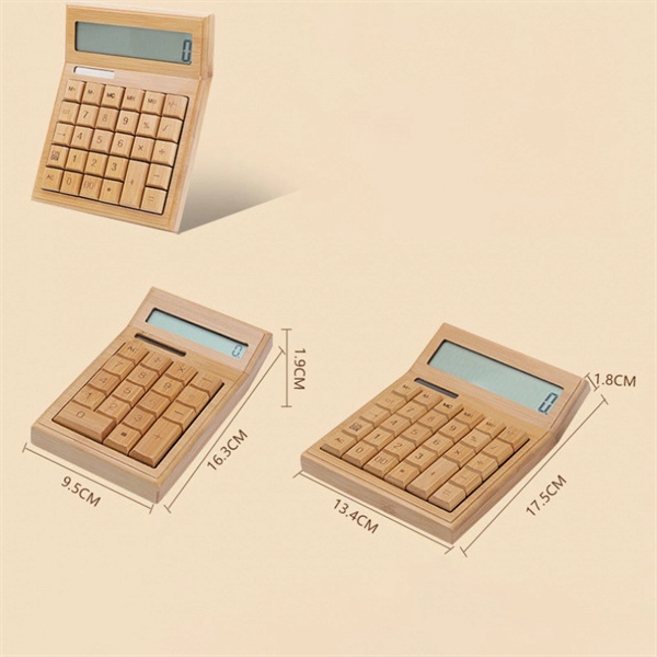 Functional Desktop Solar Power Bamboo Calculators - Functional Desktop Solar Power Bamboo Calculators - Image 6 of 6
