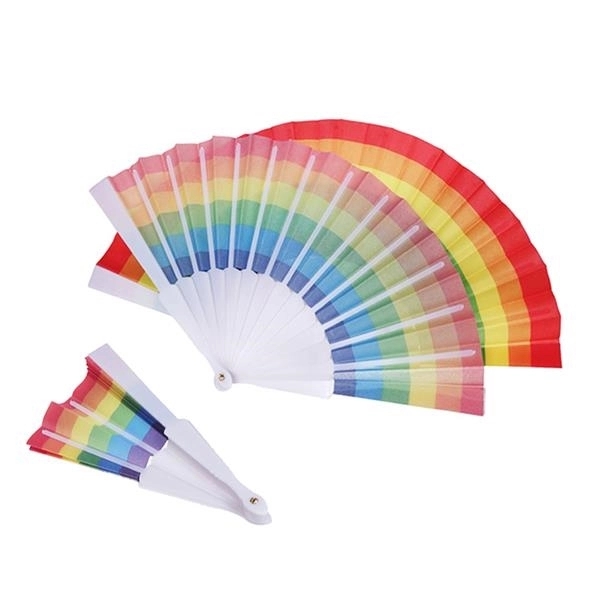 Custom Polyester Rainbow Fan - Custom Polyester Rainbow Fan - Image 1 of 4