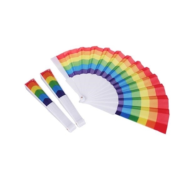 Custom Polyester Rainbow Fan - Custom Polyester Rainbow Fan - Image 2 of 4