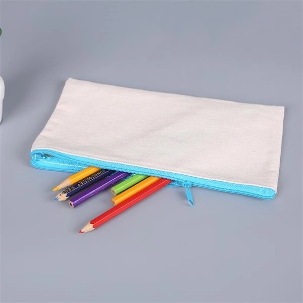 Canvas Zipper Pencil Case - Canvas Zipper Pencil Case - Image 2 of 3