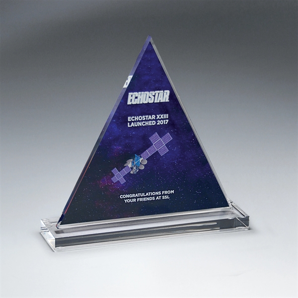 Clear Acrylic Triangle on Base