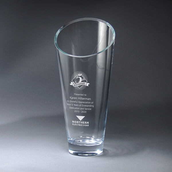 Slant Top Vase - Large