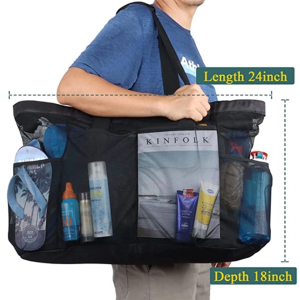 Mesh Beach Tote Bag - Mesh Beach Tote Bag - Image 3 of 6