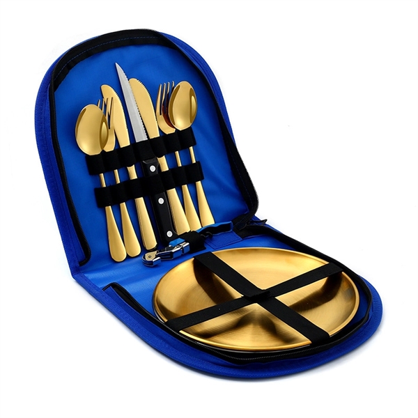 Camping Silverware Kit Cutlery Organizer Utensil Picnic Set - Camping Silverware Kit Cutlery Organizer Utensil Picnic Set - Image 5 of 5