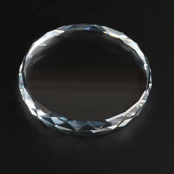 Faceted Optical Crystal Round Paperweight - Faceted Optical Crystal Round Paperweight - Image 2 of 8