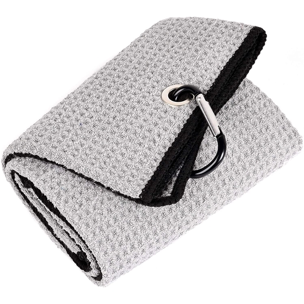 Golf Towel With Heavy Duty Carabiner Clip - Golf Towel With Heavy Duty Carabiner Clip - Image 4 of 5