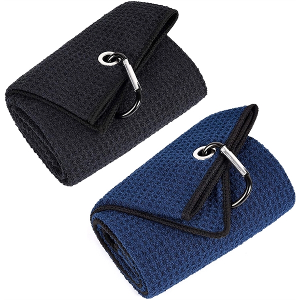 Golf Towel With Heavy Duty Carabiner Clip - Golf Towel With Heavy Duty Carabiner Clip - Image 3 of 5