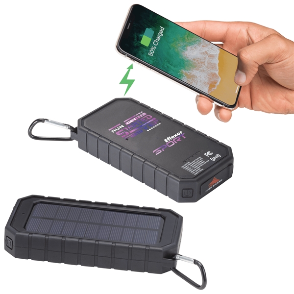 High Sierra® IPX 5 Solar Fast Wireless Power Bank - High Sierra® IPX 5 Solar Fast Wireless Power Bank - Image 11 of 12