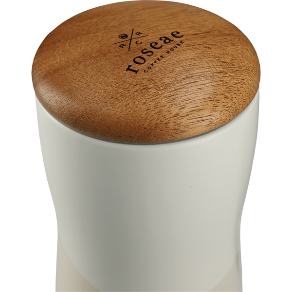 Reno Double Wall Ceramic Tumbler w/Wood Lid 10oz - Reno Double Wall Ceramic Tumbler w/Wood Lid 10oz - Image 11 of 13