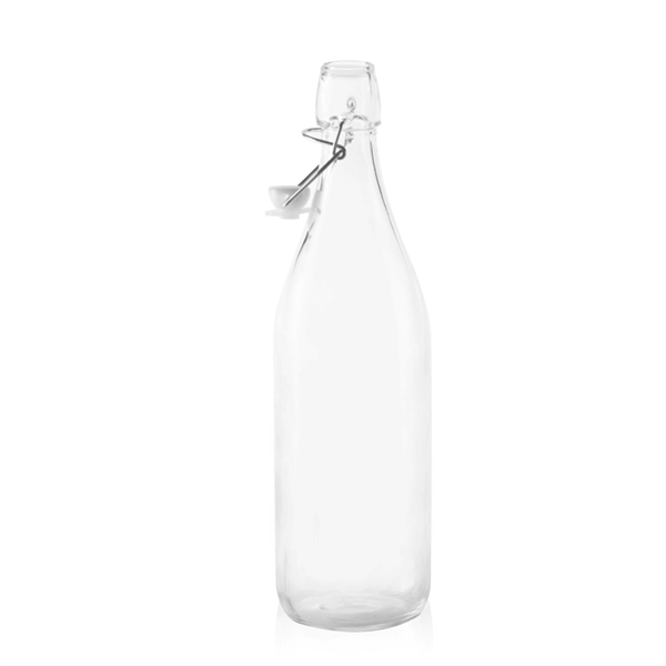 34 oz. Wire Lid Square Carafe Glass Water Bottles - 34 oz. Wire Lid Square Carafe Glass Water Bottles - Image 1 of 1