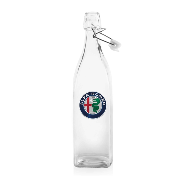 34 oz. Wire Lid Square Carafe Glass Water Bottles - 34 oz. Wire Lid Square Carafe Glass Water Bottles - Image 0 of 1