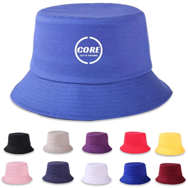 Cotton Bucket Hat Sun Plain Colors - Cotton Bucket Hat Sun Plain Colors - Image 0 of 3