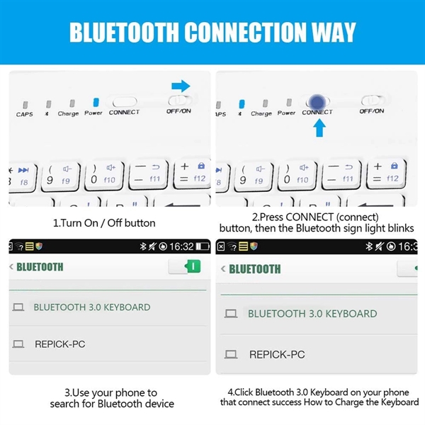 Wireless Phone Bluetooth Keyboard And Case - Wireless Phone Bluetooth Keyboard And Case - Image 5 of 5